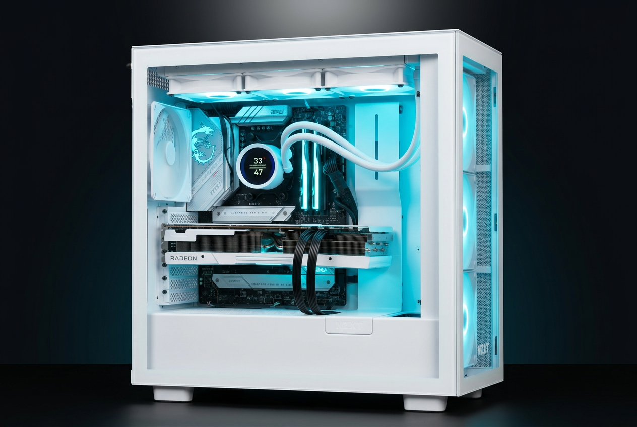 NZXT White Build · AIO Wasserkühlung